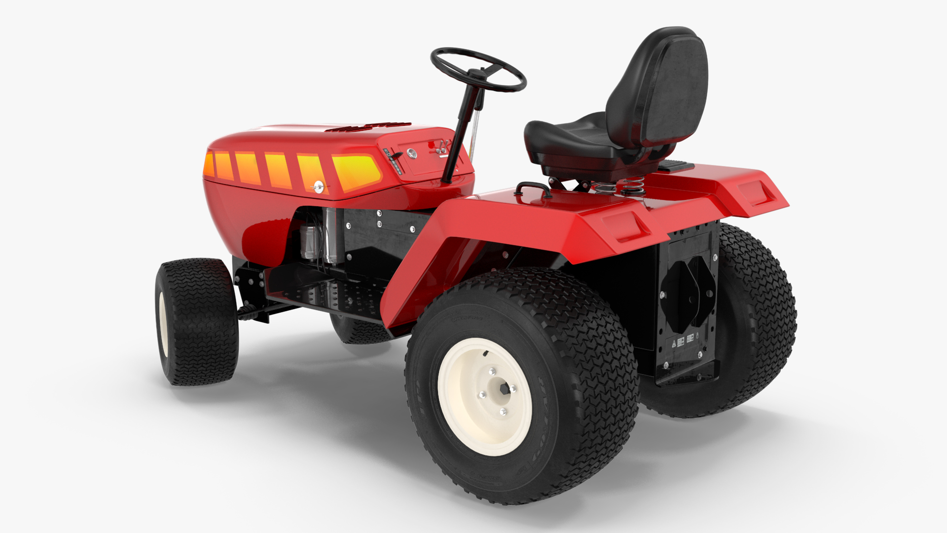 Mini Tractor Rigged 3D model