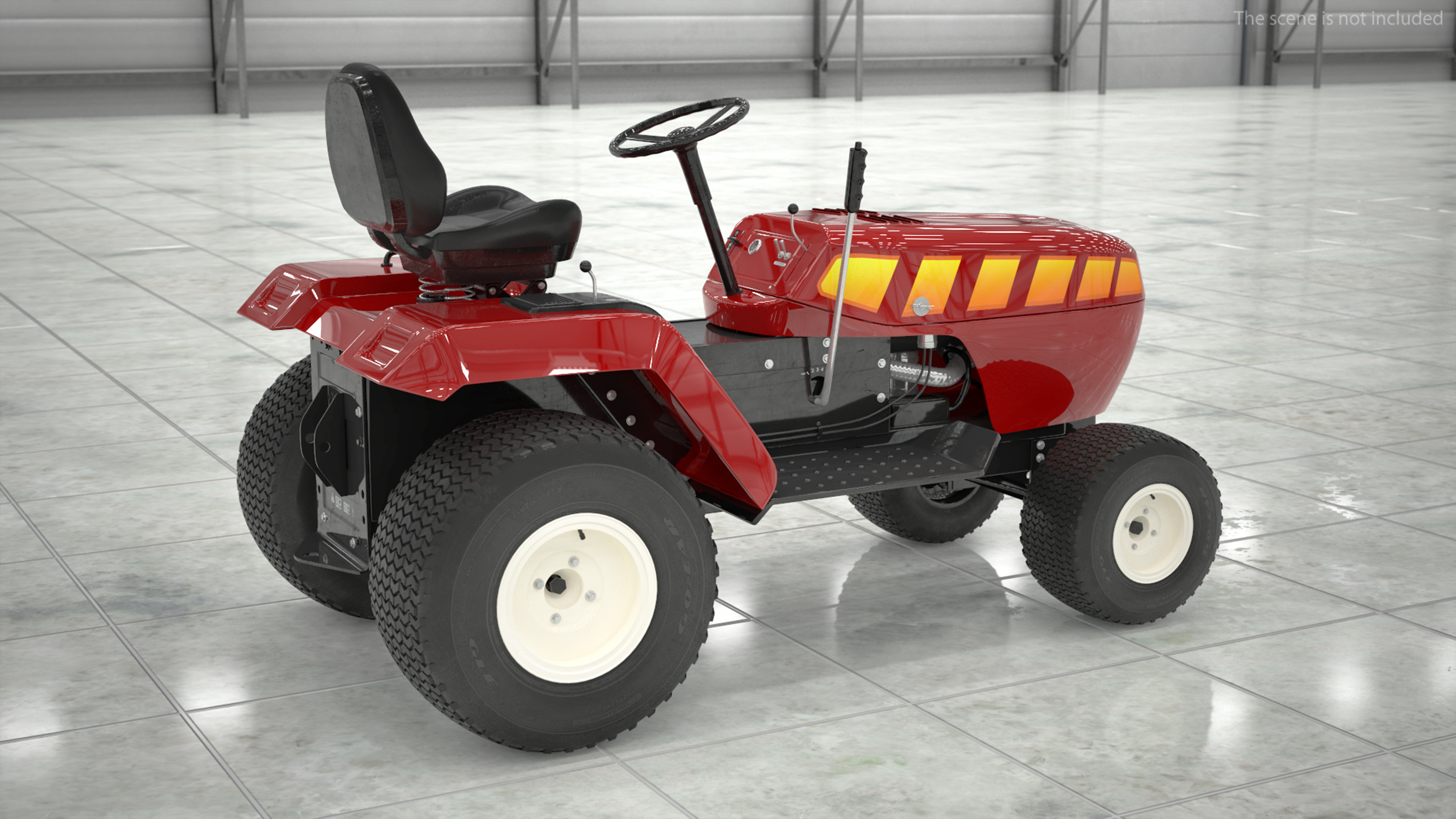 Mini Tractor Rigged 3D model