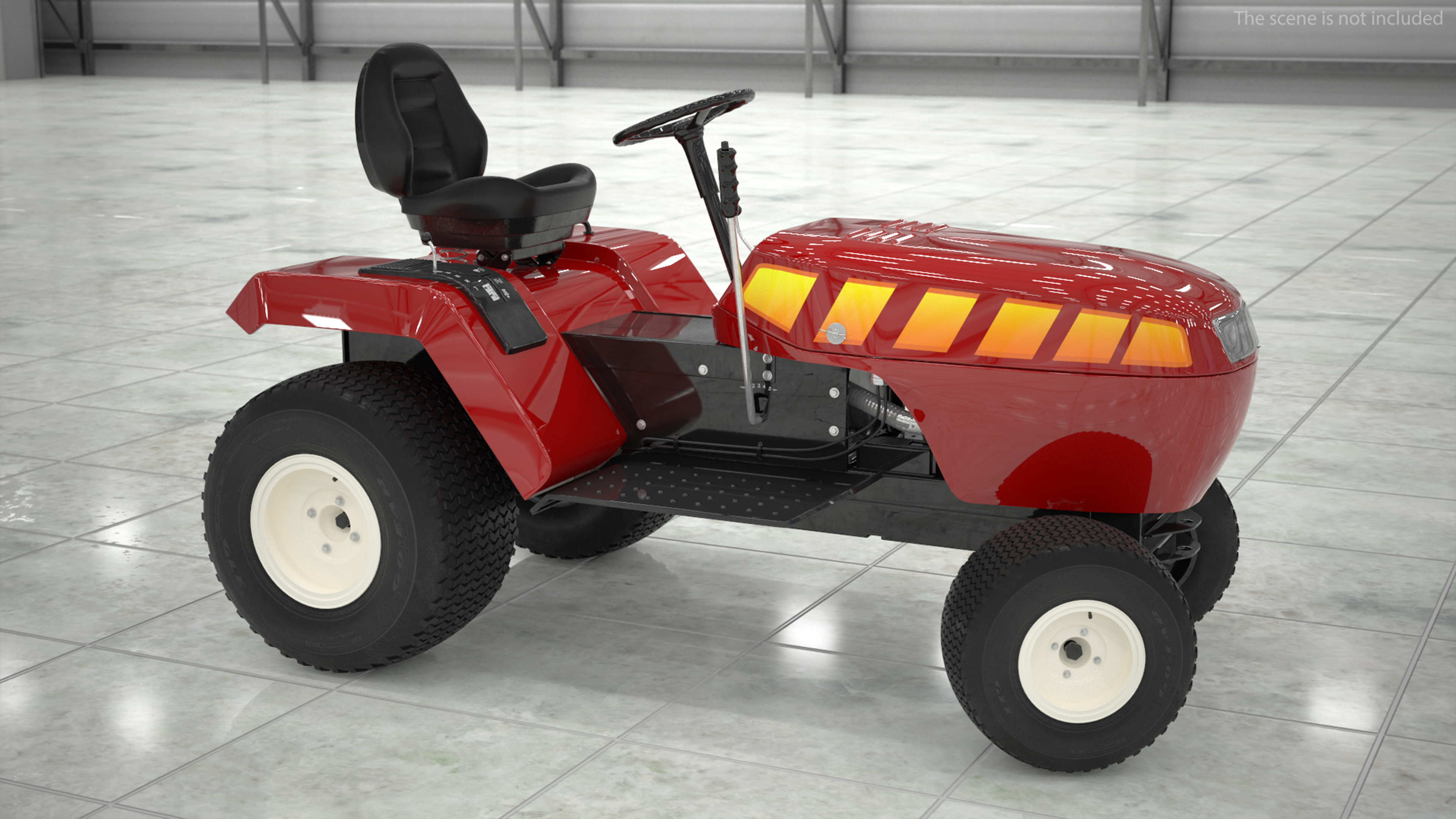 Mini Tractor Rigged 3D model