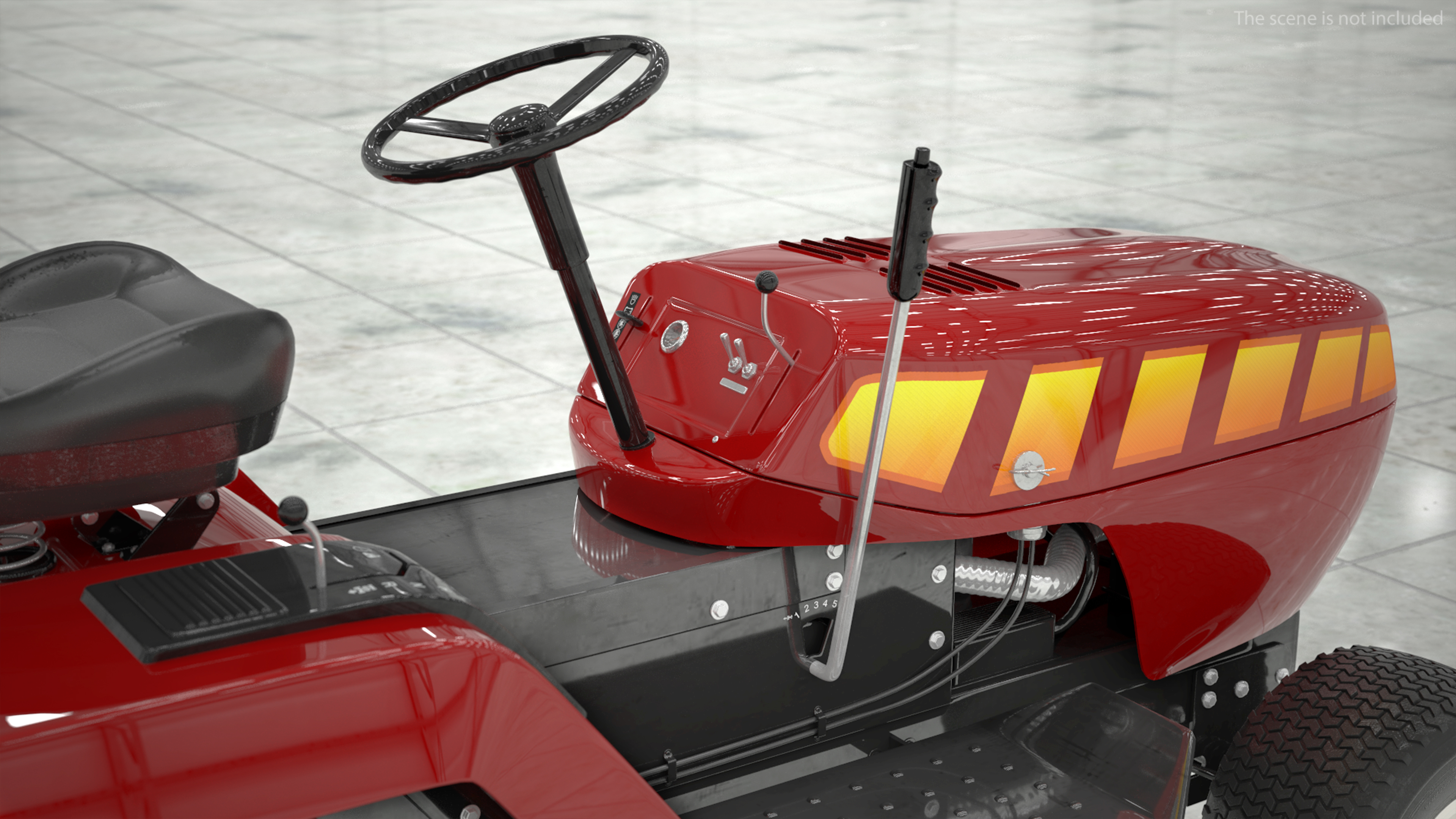 Mini Tractor Rigged 3D model