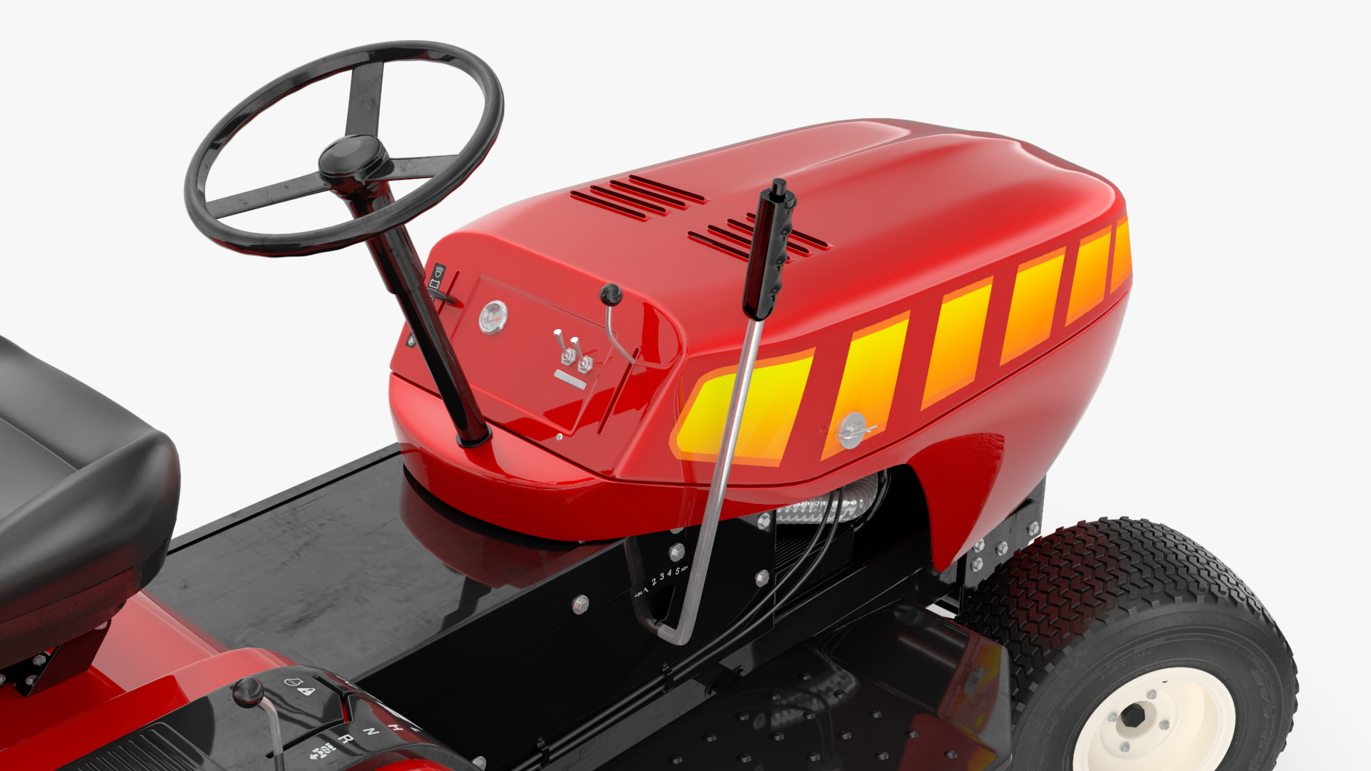 Mini Tractor Rigged 3D model