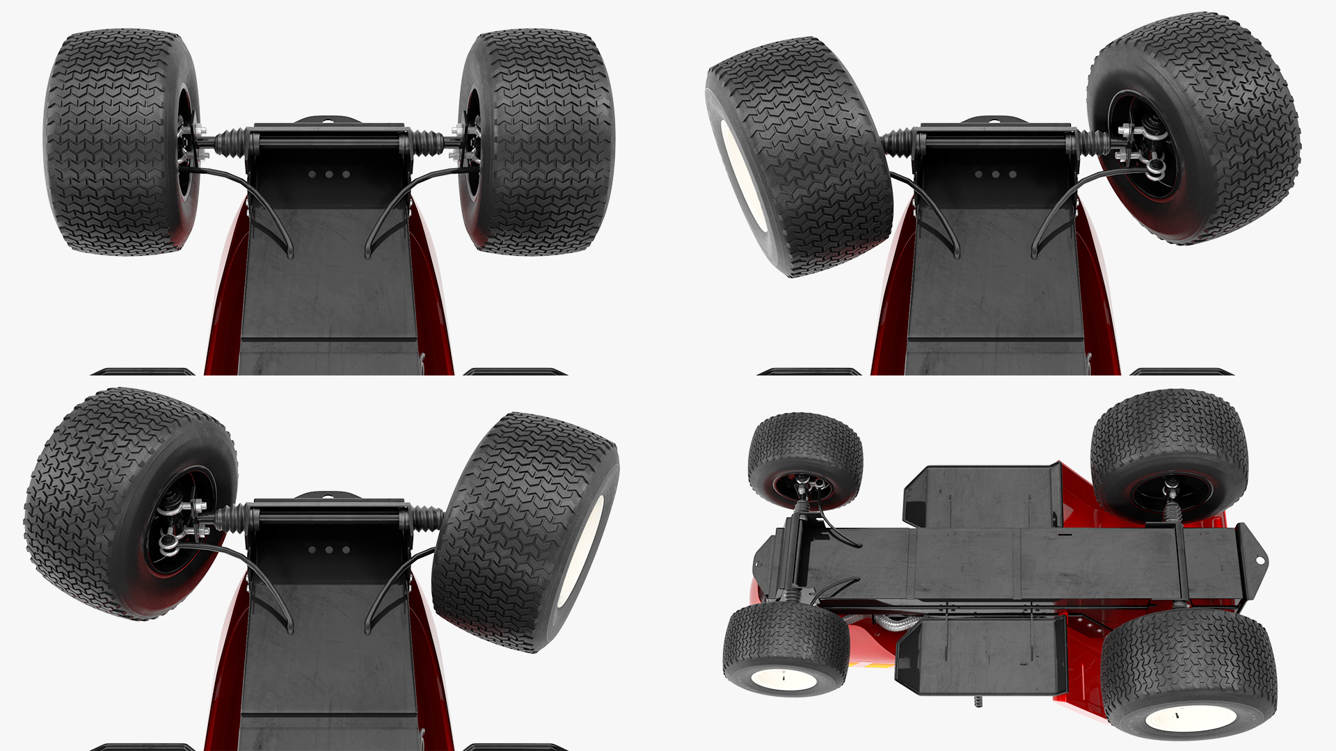 Mini Tractor Rigged 3D model