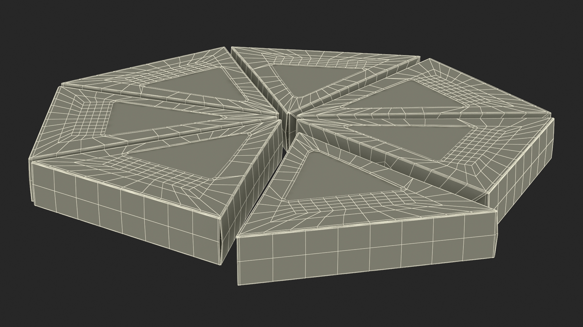3D Portioned Pizza Package Boxes with Window
