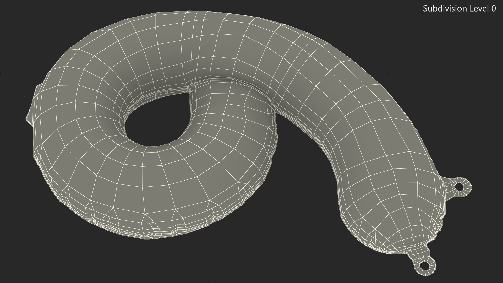 3D model Balloon Numbers 6 Rainbow
