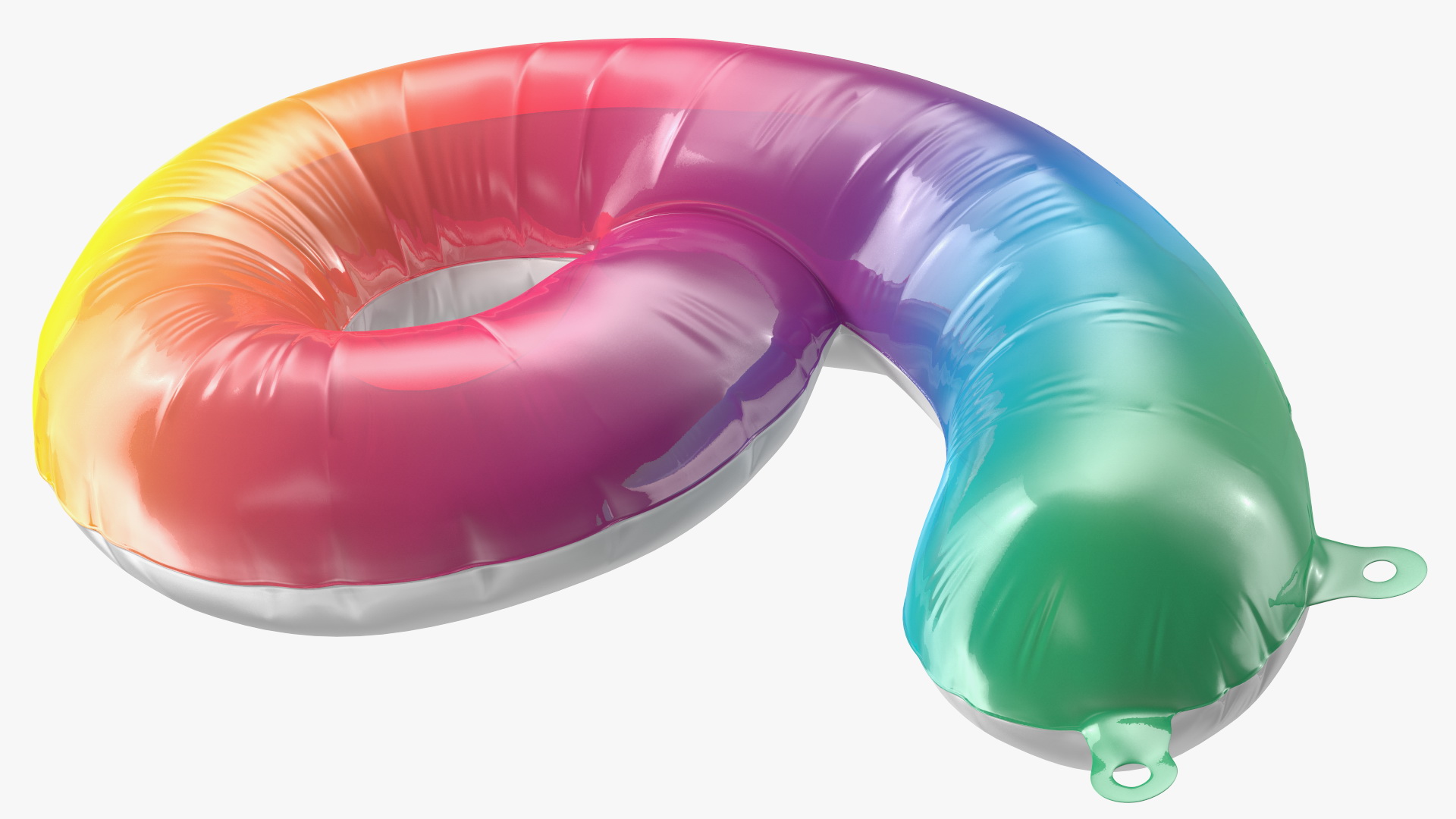 3D model Balloon Numbers 6 Rainbow