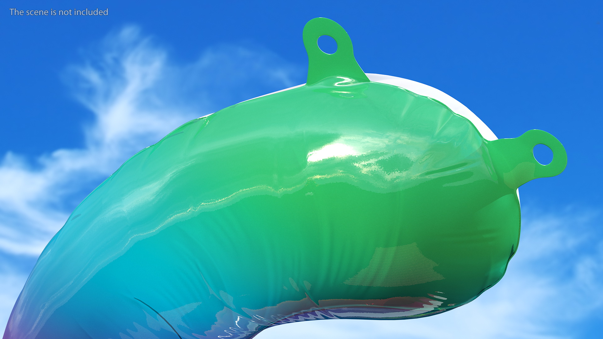 3D model Balloon Numbers 6 Rainbow