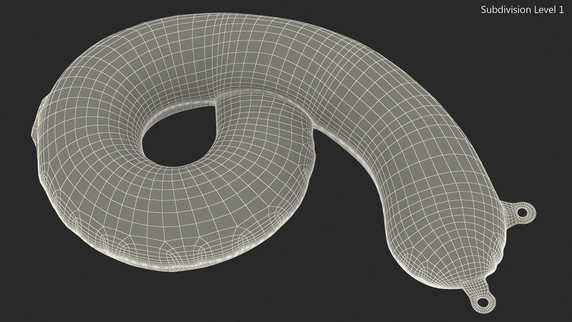 3D model Balloon Numbers 6 Rainbow