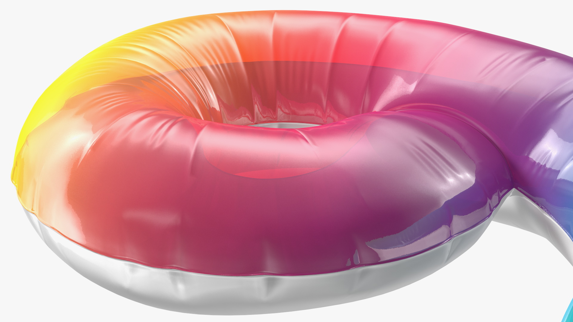 3D model Balloon Numbers 6 Rainbow