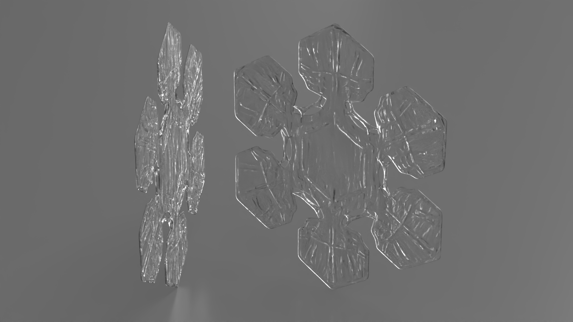Realistic Snowflake 3D model