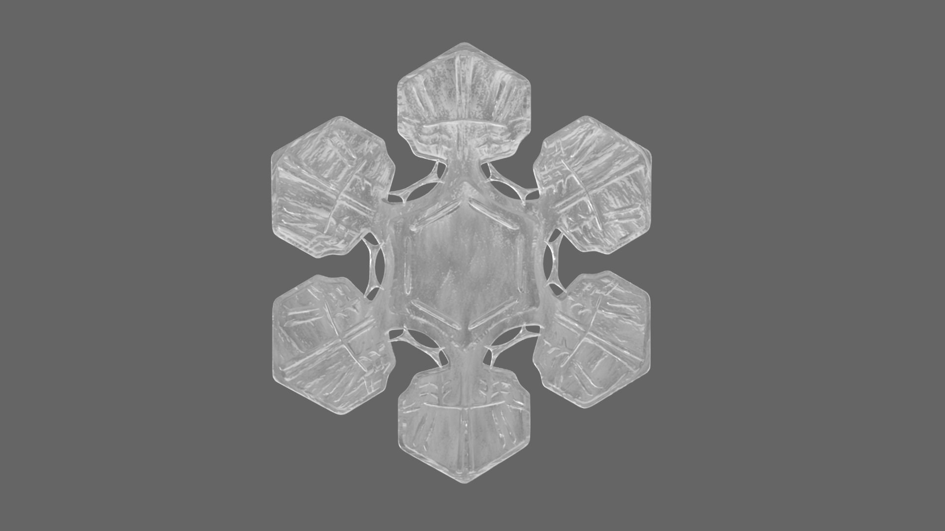 Realistic Snowflake 3D model