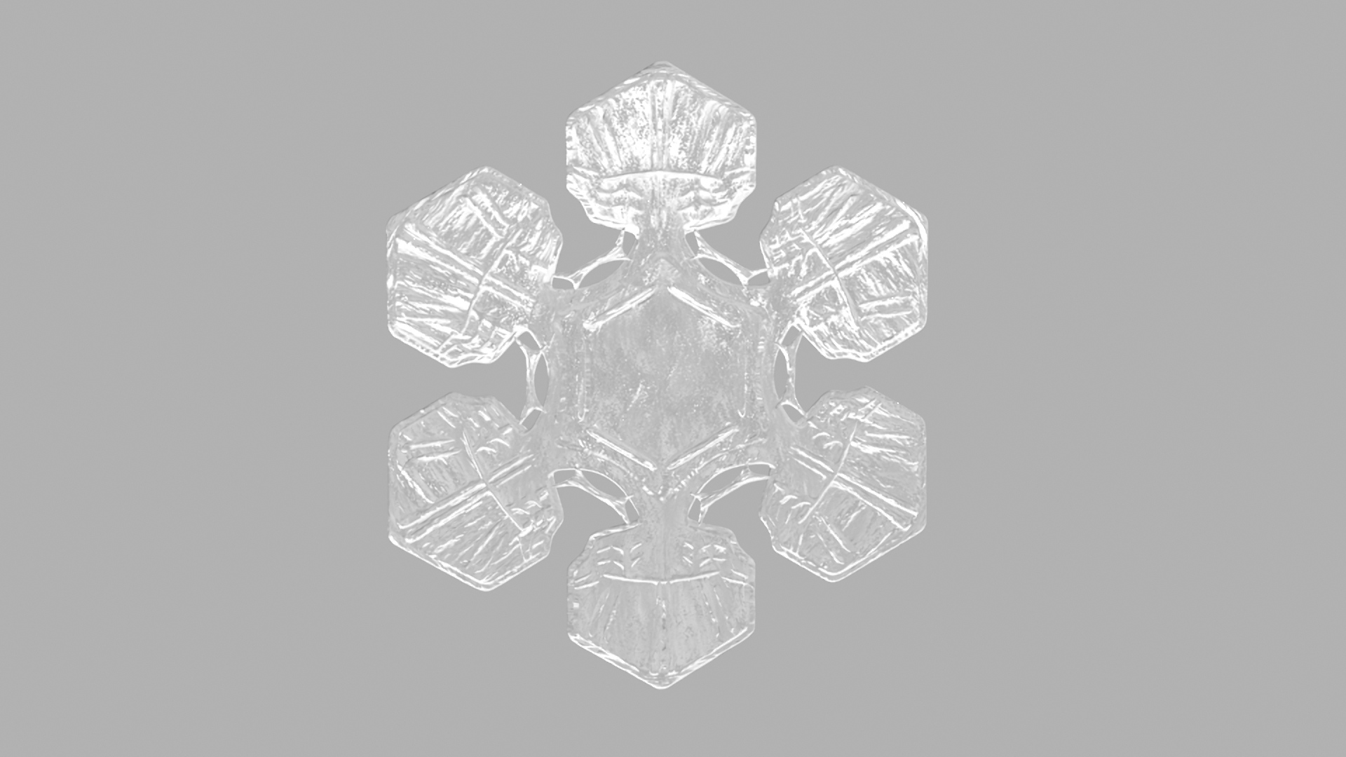 Realistic Snowflake 3D model