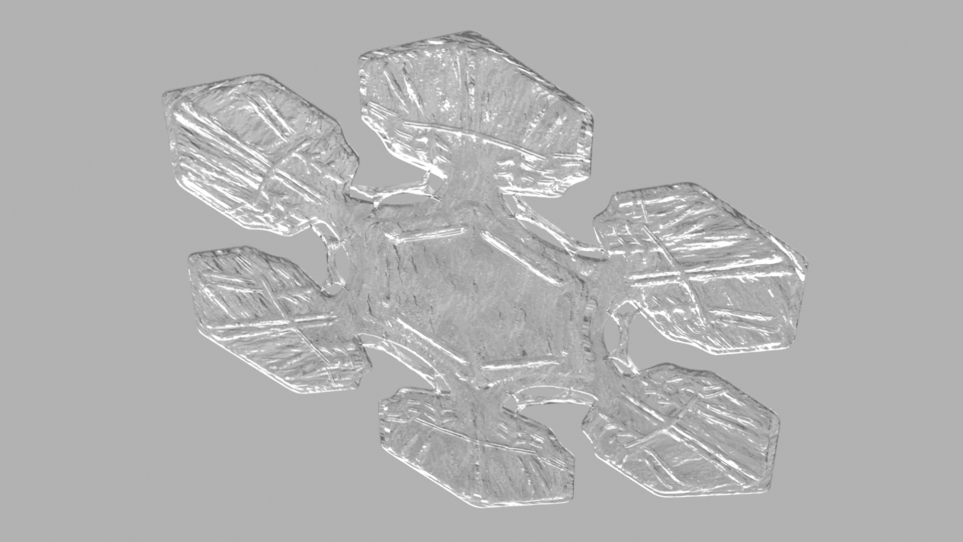 Realistic Snowflake 3D model