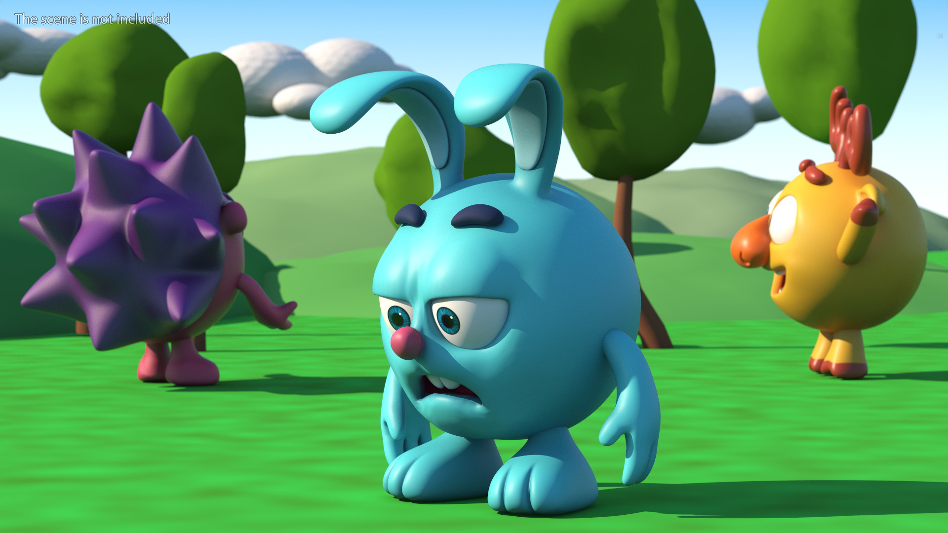 Cartoon Character Krash Sad Pose 3D