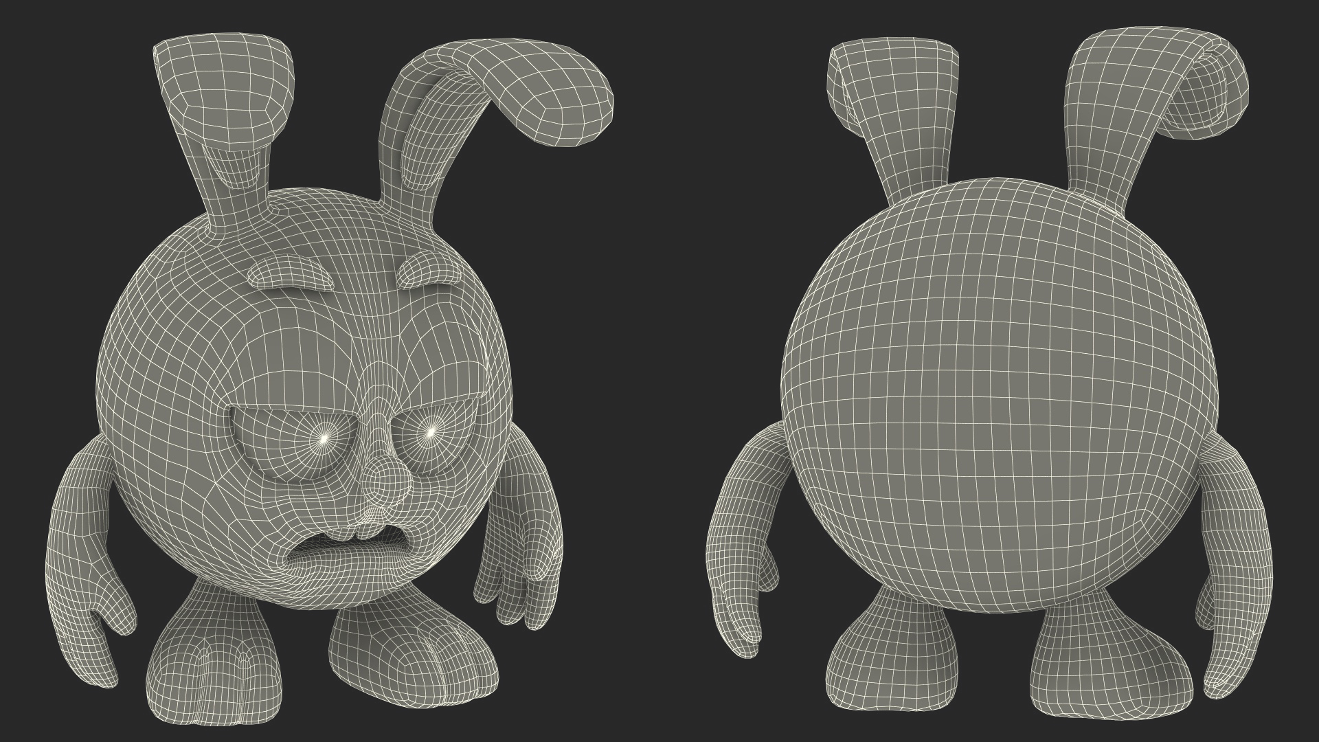 Cartoon Character Krash Sad Pose 3D