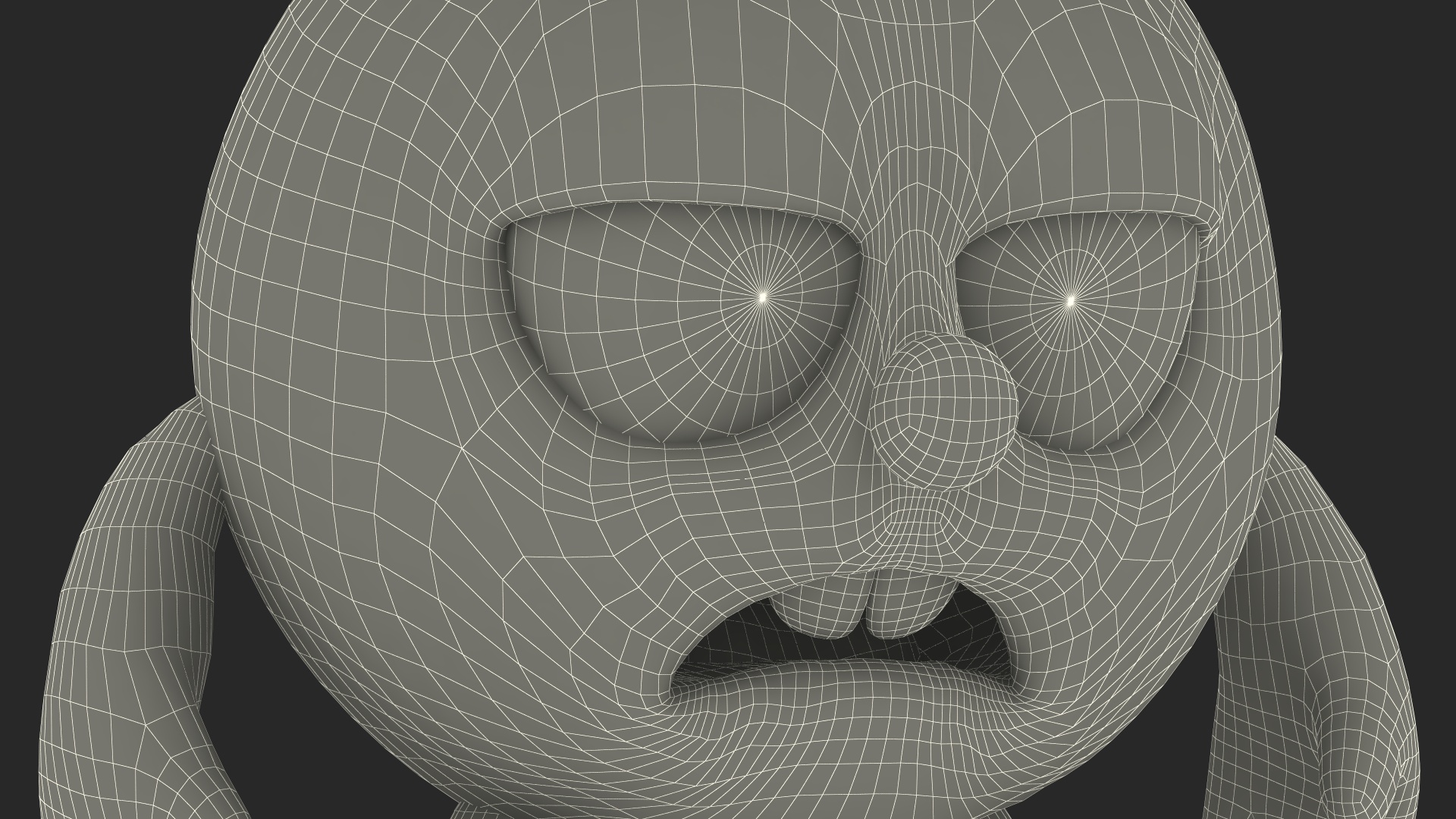 Cartoon Character Krash Sad Pose 3D