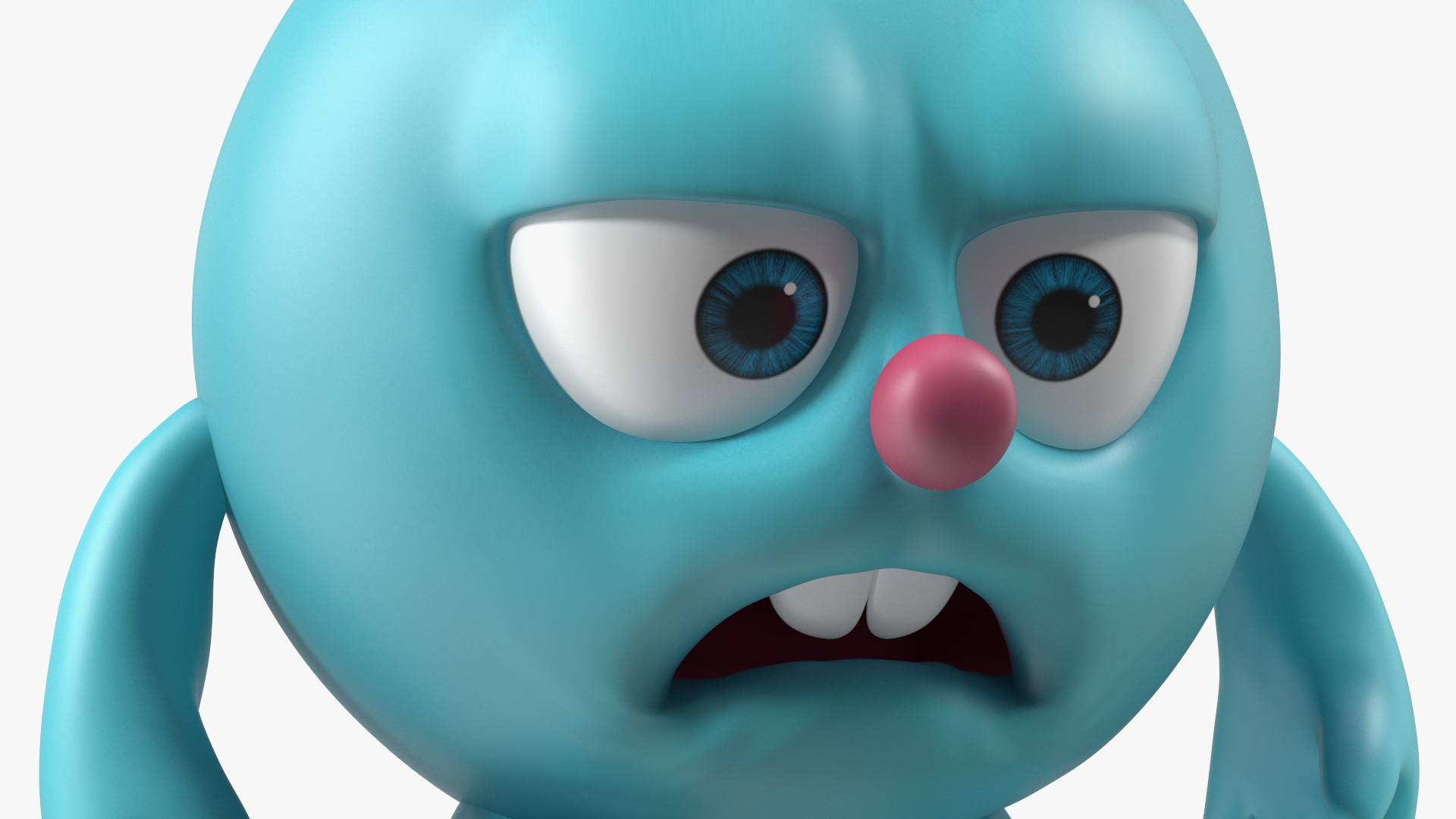 Cartoon Character Krash Sad Pose 3D
