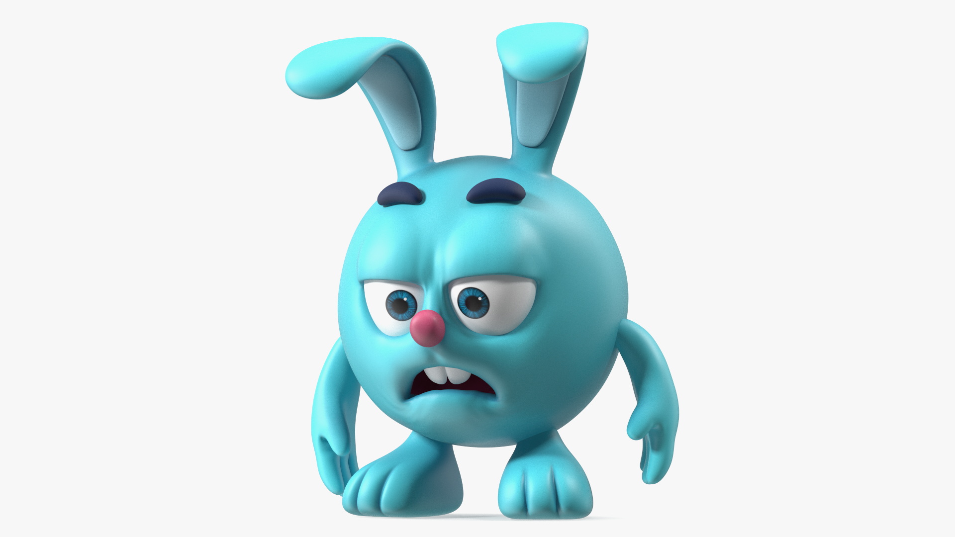Cartoon Character Krash Sad Pose 3D