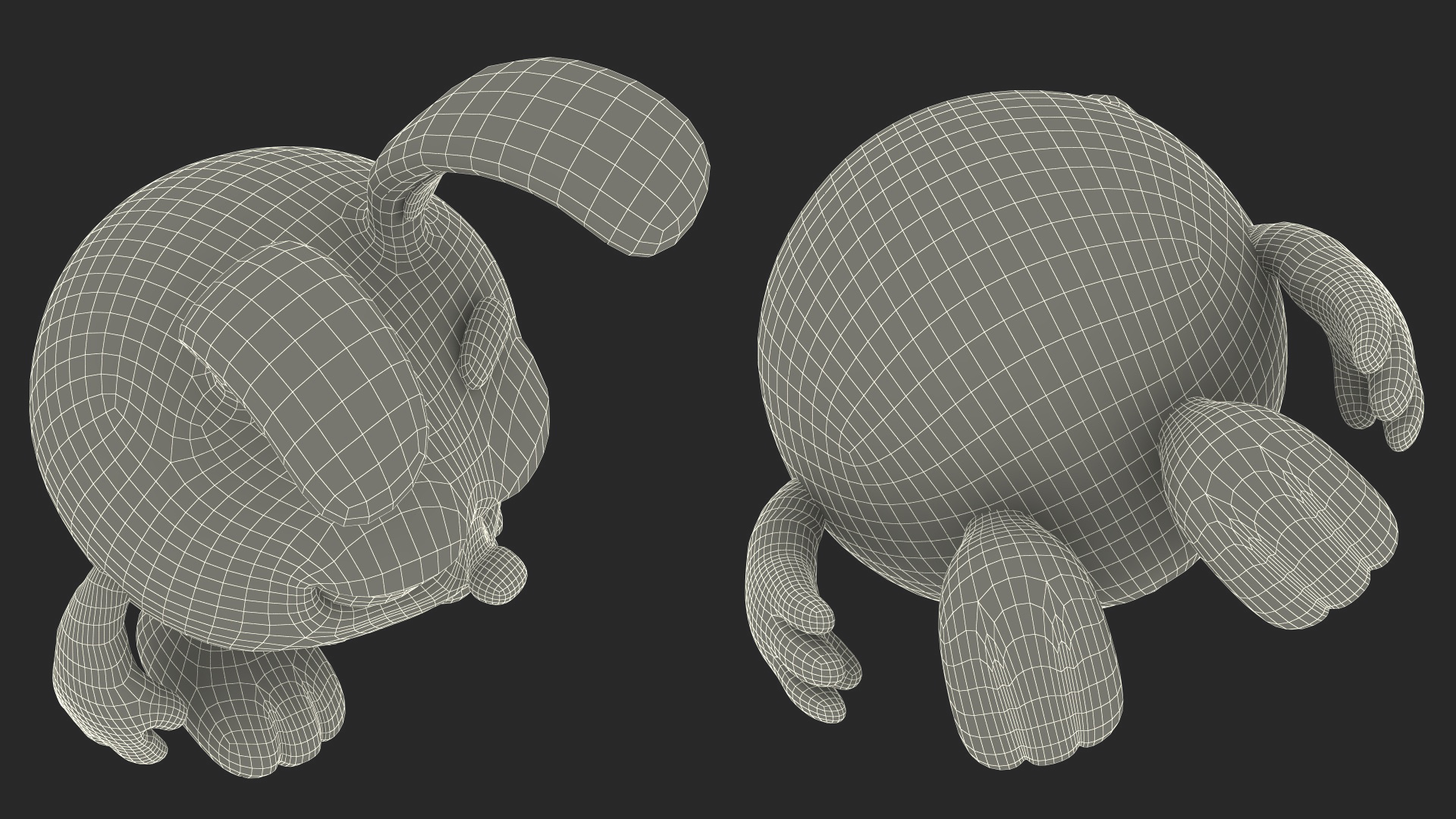 Cartoon Character Krash Sad Pose 3D
