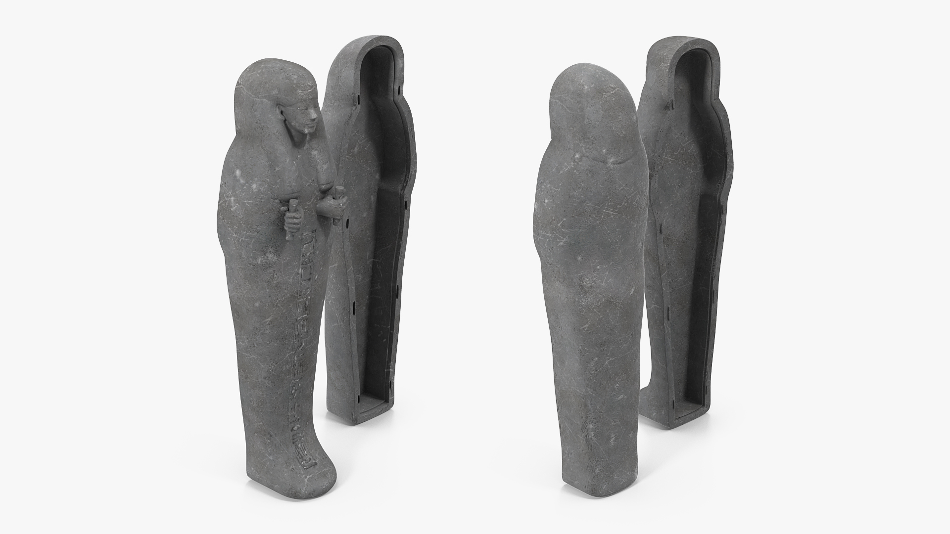 3D Stone Egyptian Sarcophagus