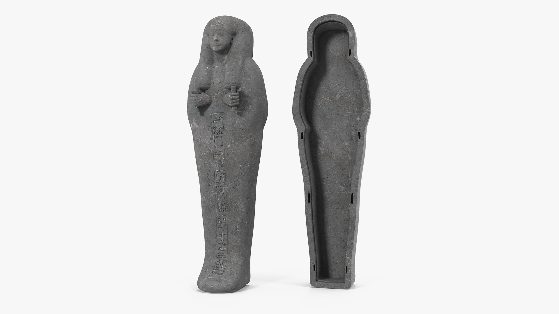 3D Stone Egyptian Sarcophagus