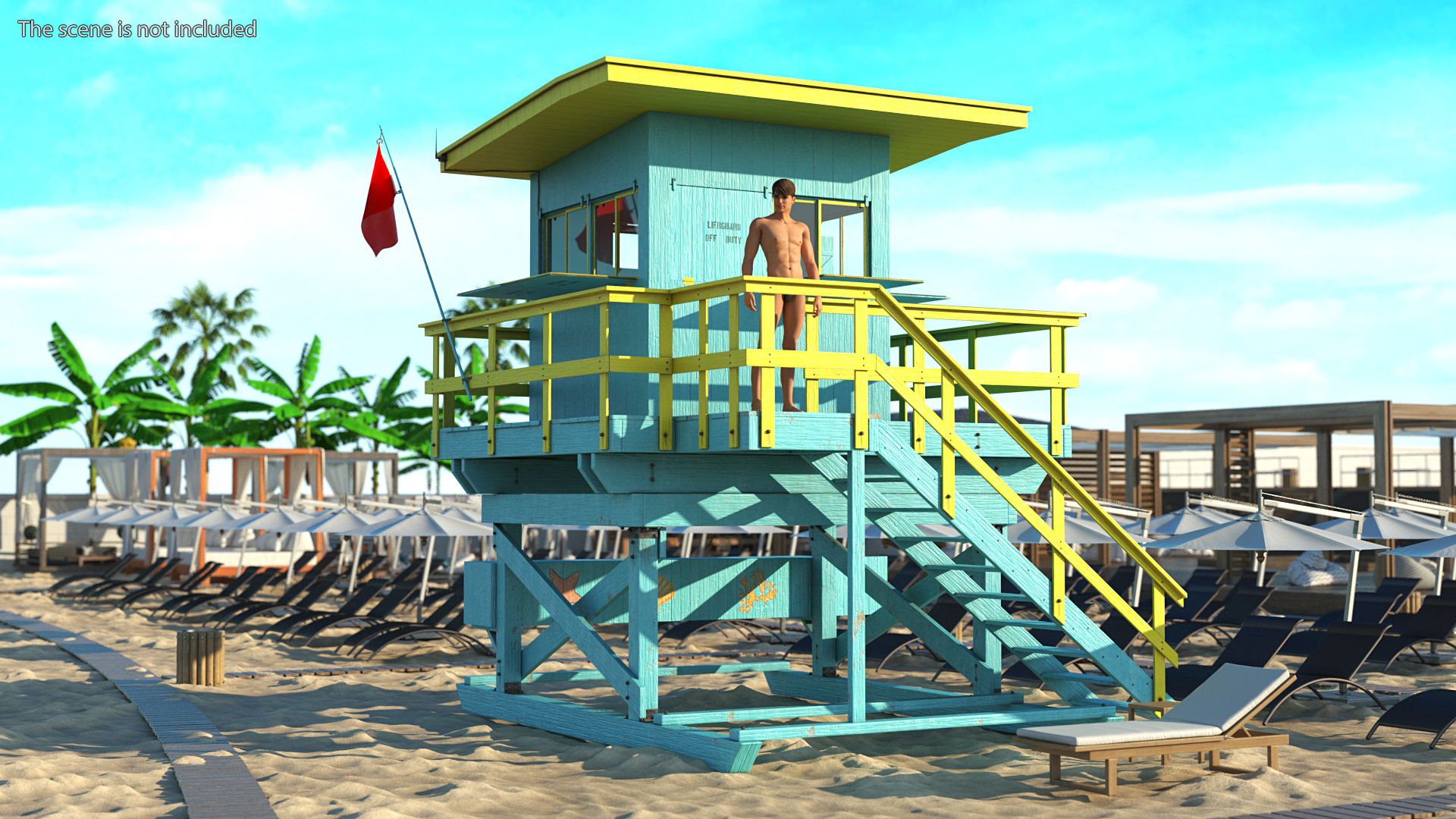 3D Beach Lifeguard House