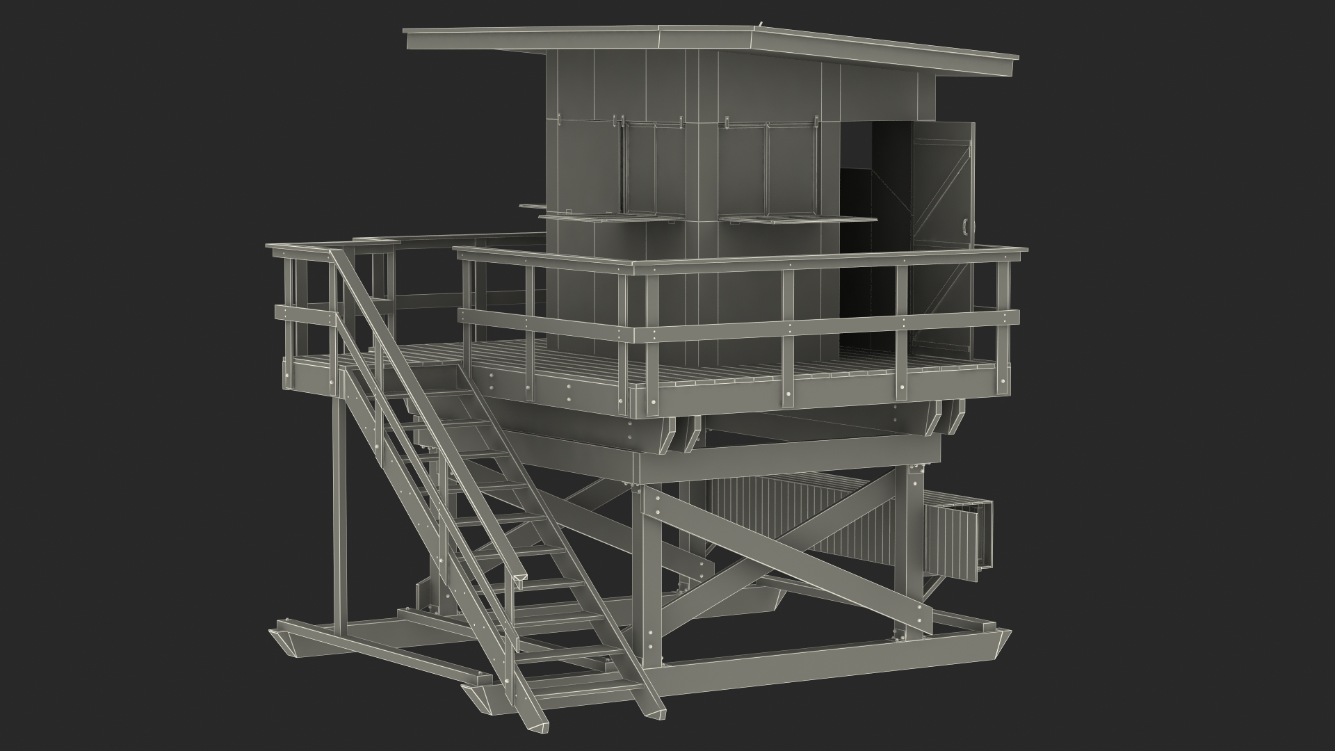 3D Beach Lifeguard House