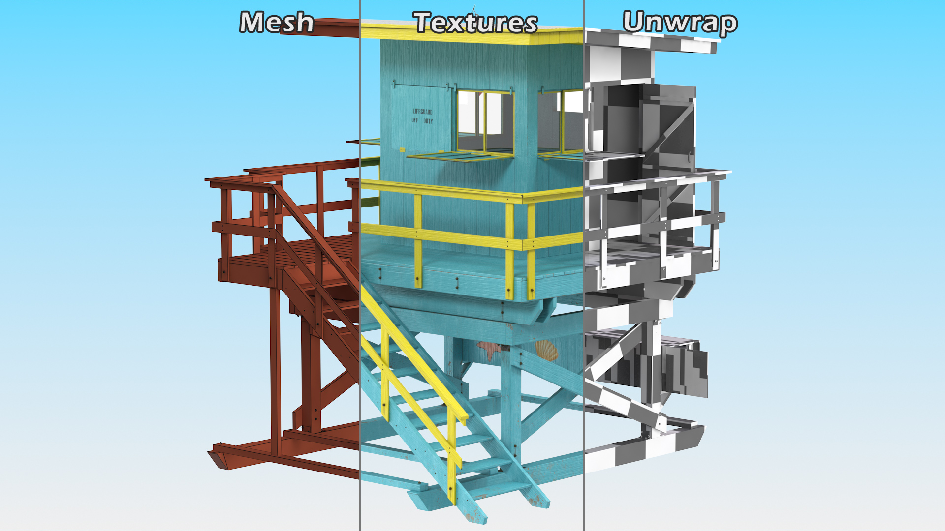 3D Beach Lifeguard House