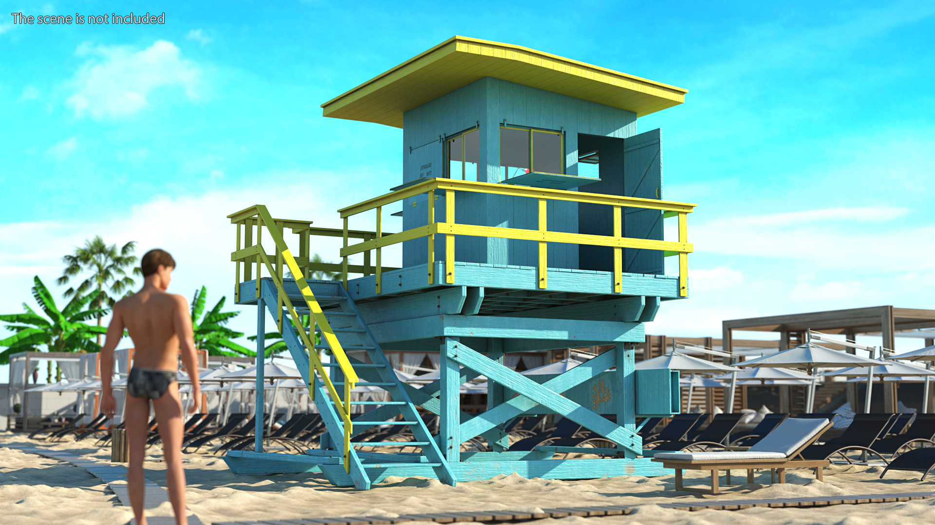 3D Beach Lifeguard House