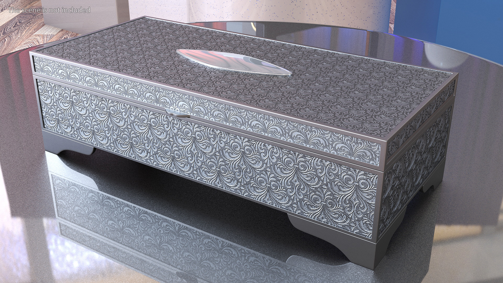 3D Silver Jewelry Box model