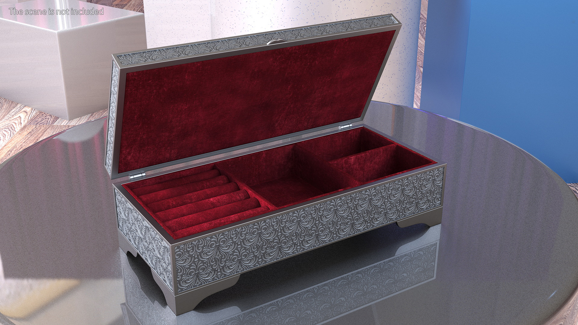 3D Silver Jewelry Box model