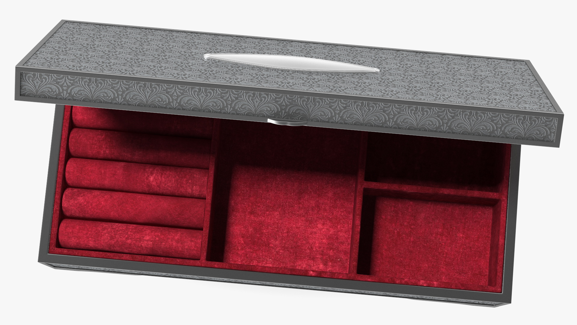 3D Silver Jewelry Box model