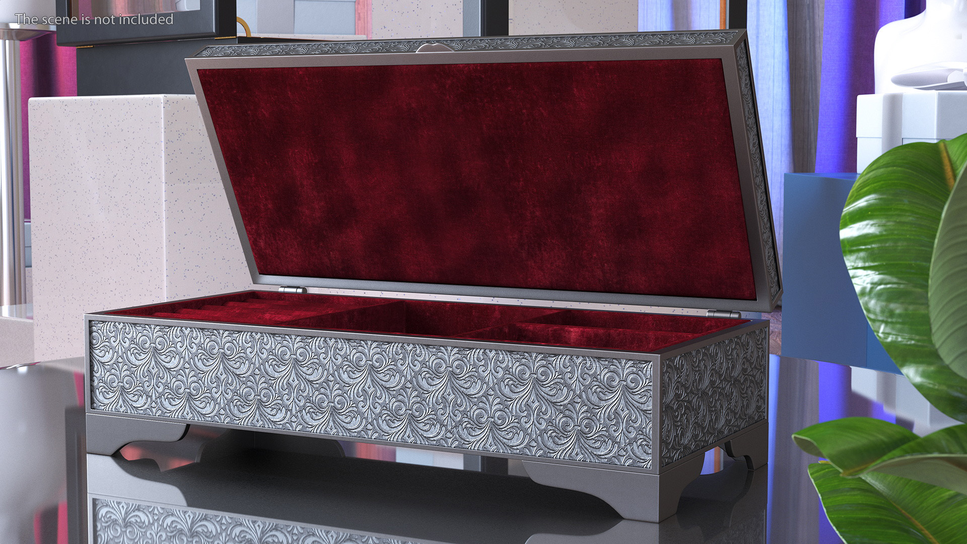 3D Silver Jewelry Box model
