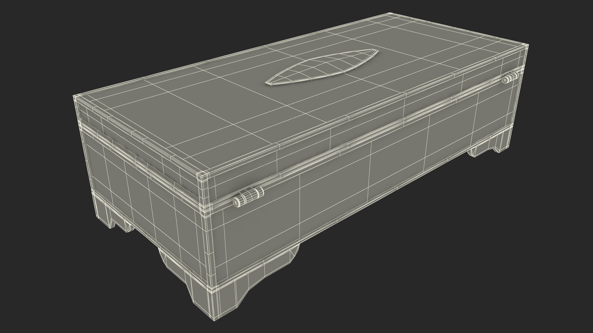 3D Silver Jewelry Box model