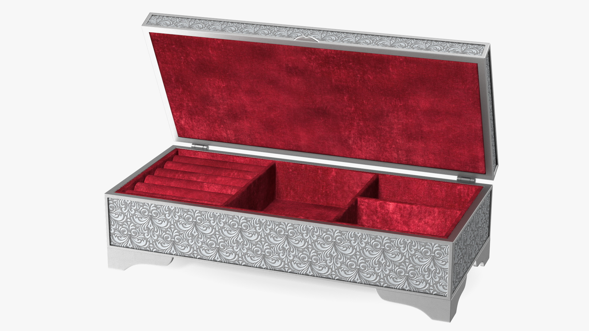 3D Silver Jewelry Box model