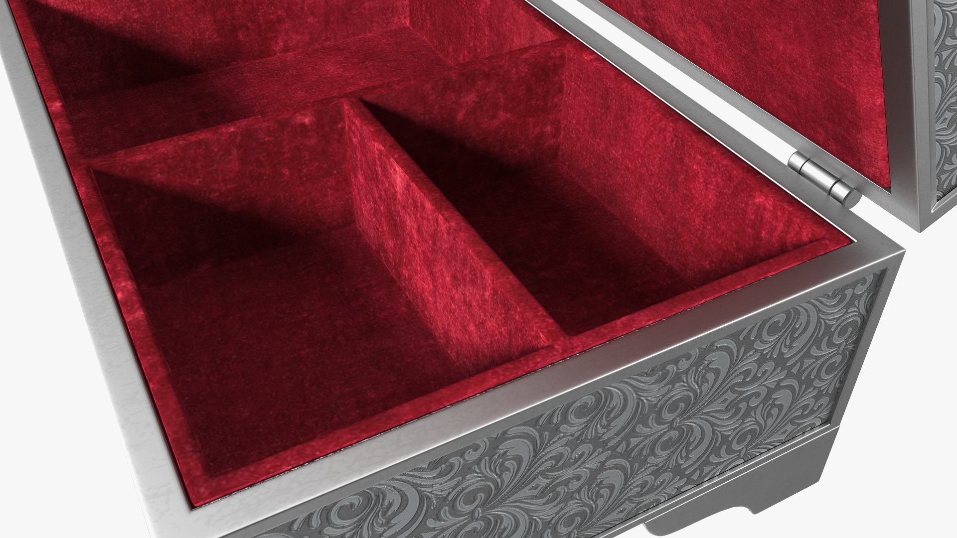 3D Silver Jewelry Box model