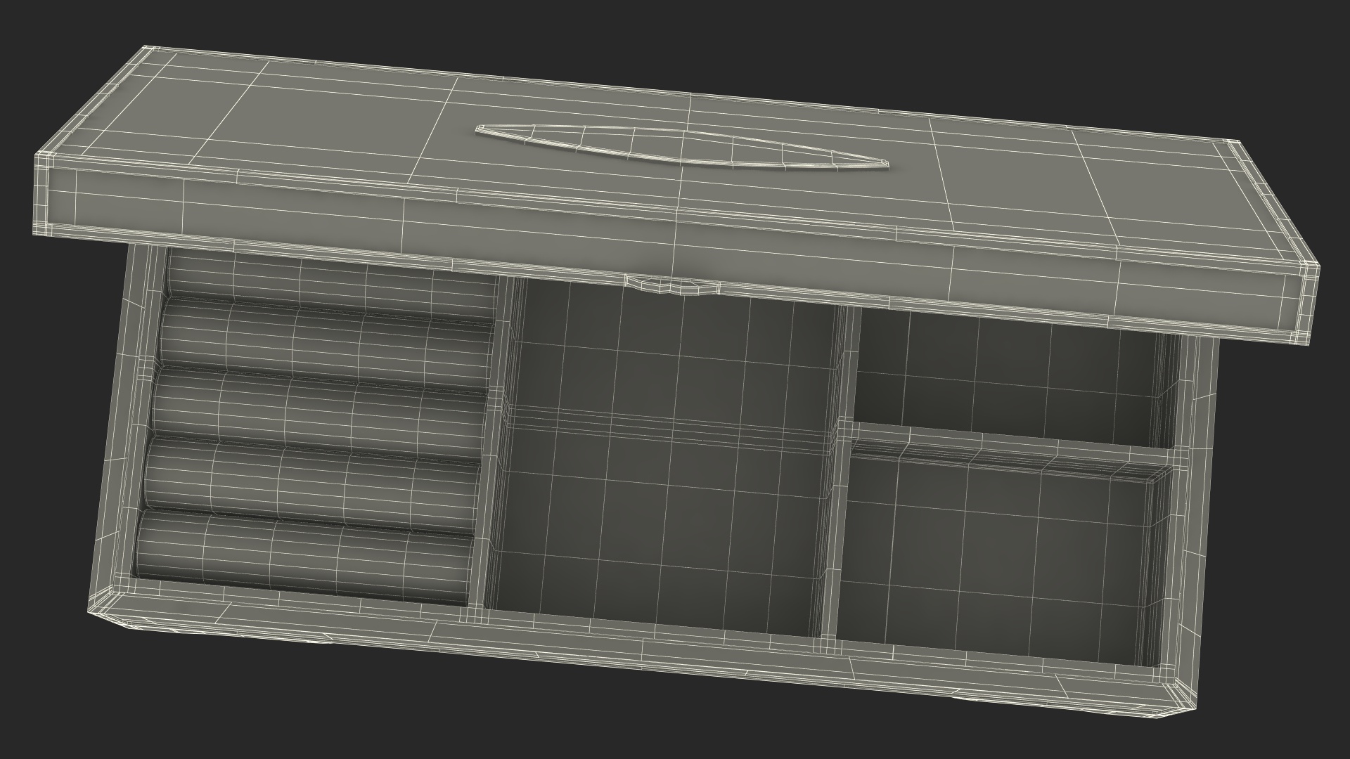 3D Silver Jewelry Box model
