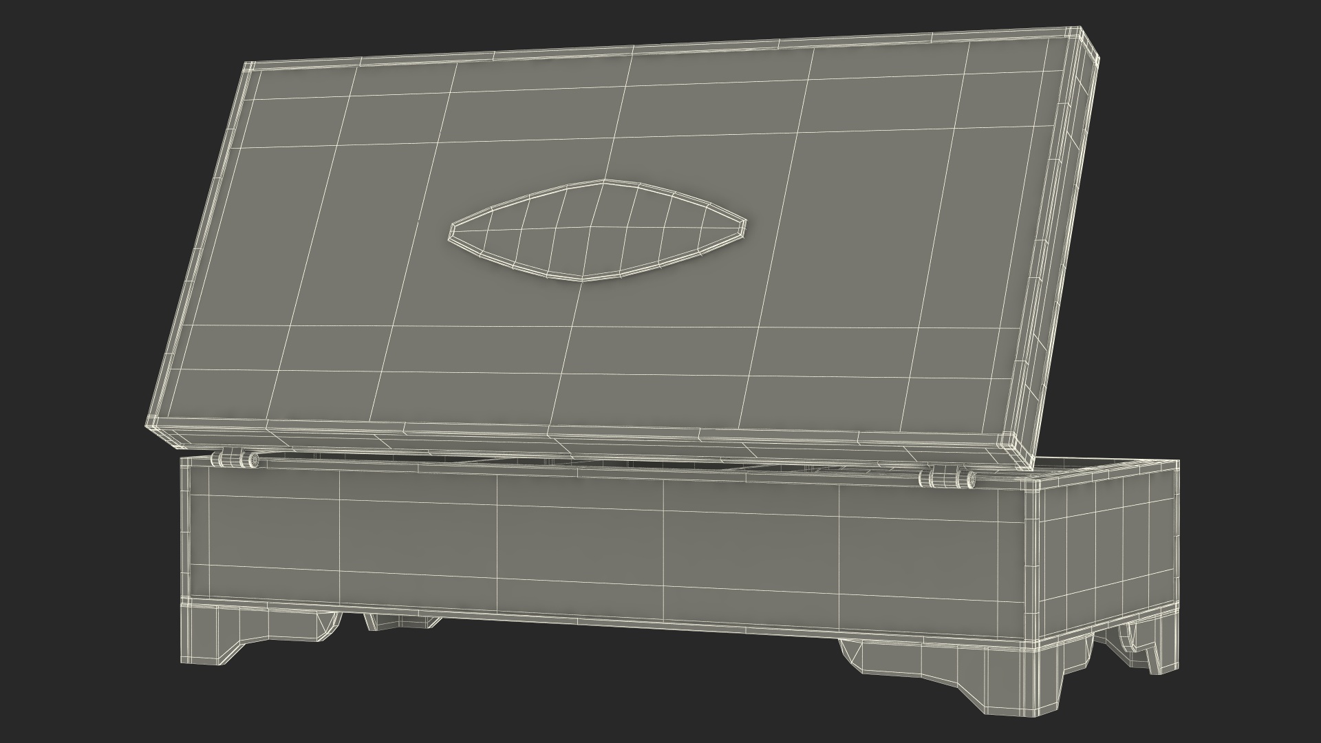 3D Silver Jewelry Box model