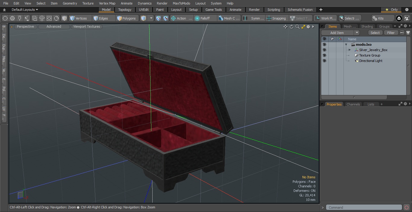 3D Silver Jewelry Box model