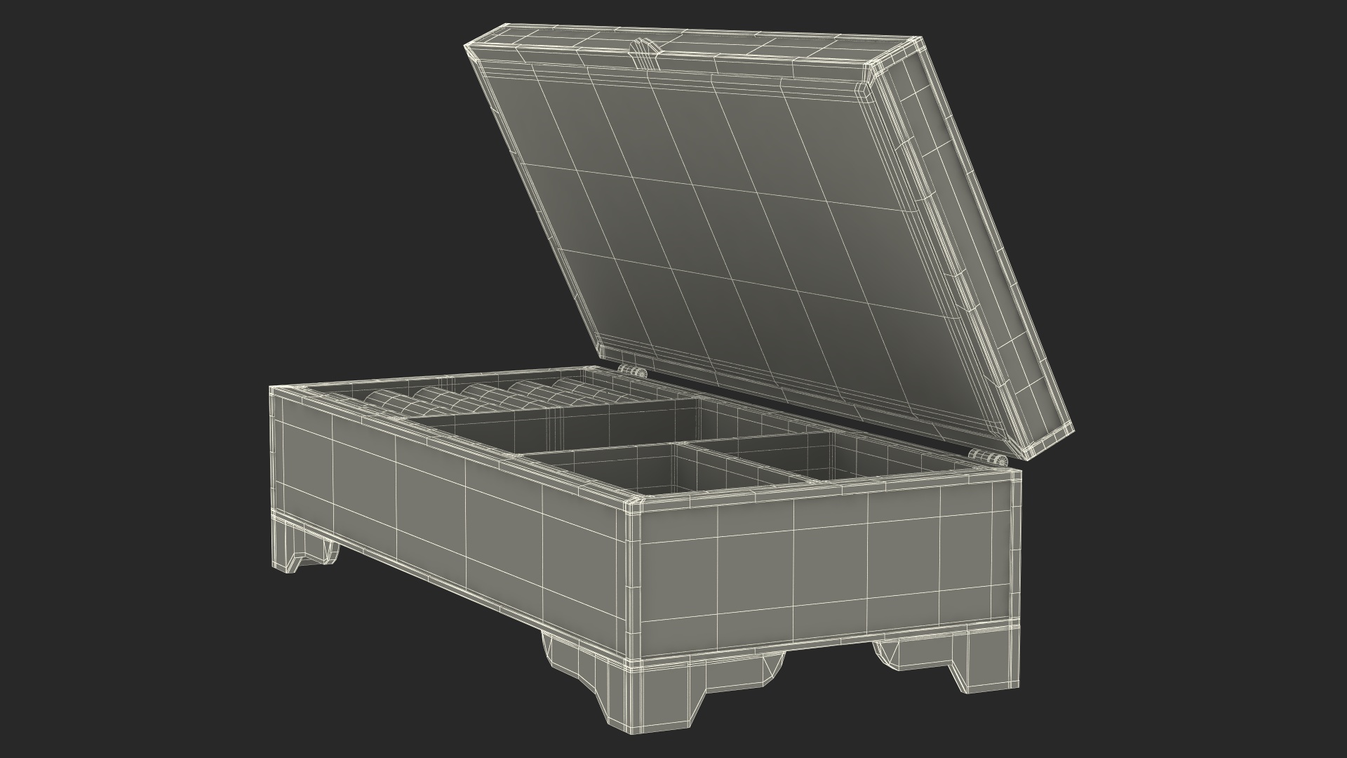 3D Silver Jewelry Box model