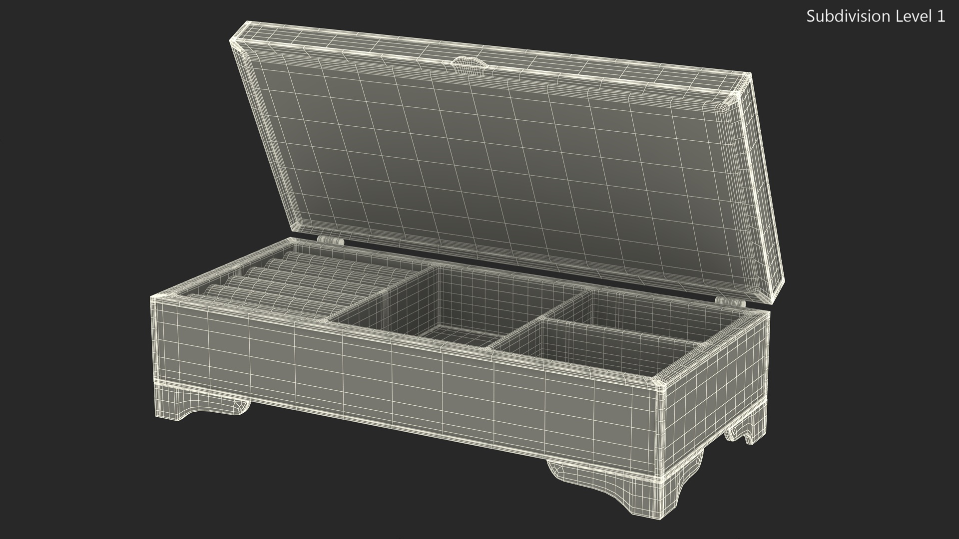 3D Silver Jewelry Box model
