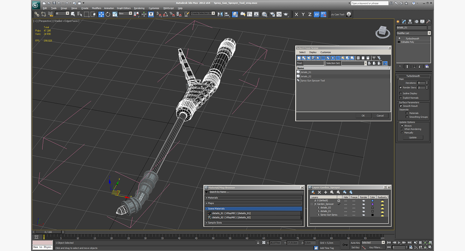 Spray Gun Sprayer Tool 3D