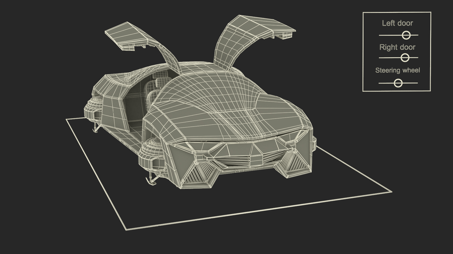 Concept Hover Car Rusty Rigged for Maya 3D model