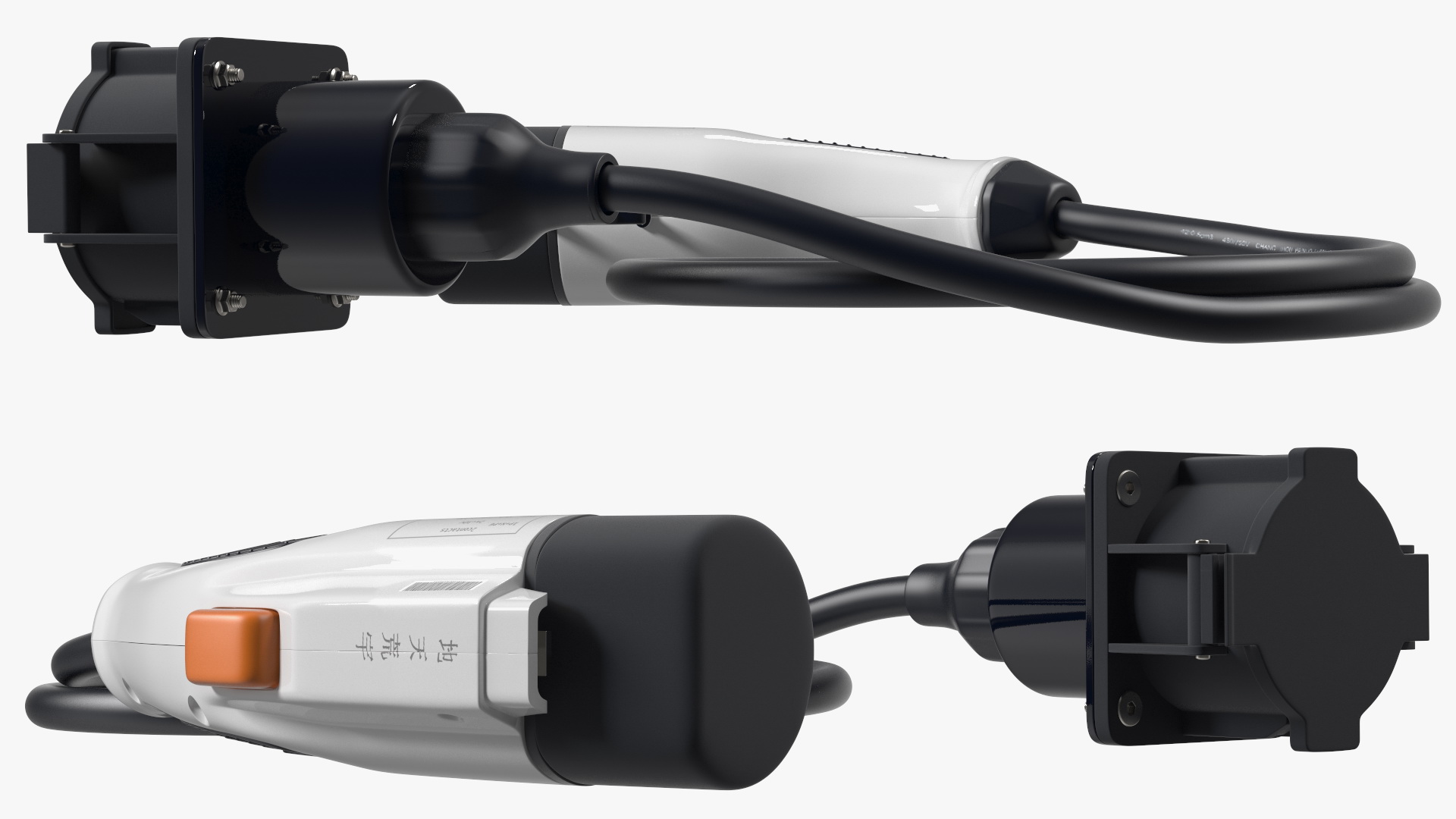 GBT 20234 to SAE J1772 EV Charging Adapter 3D