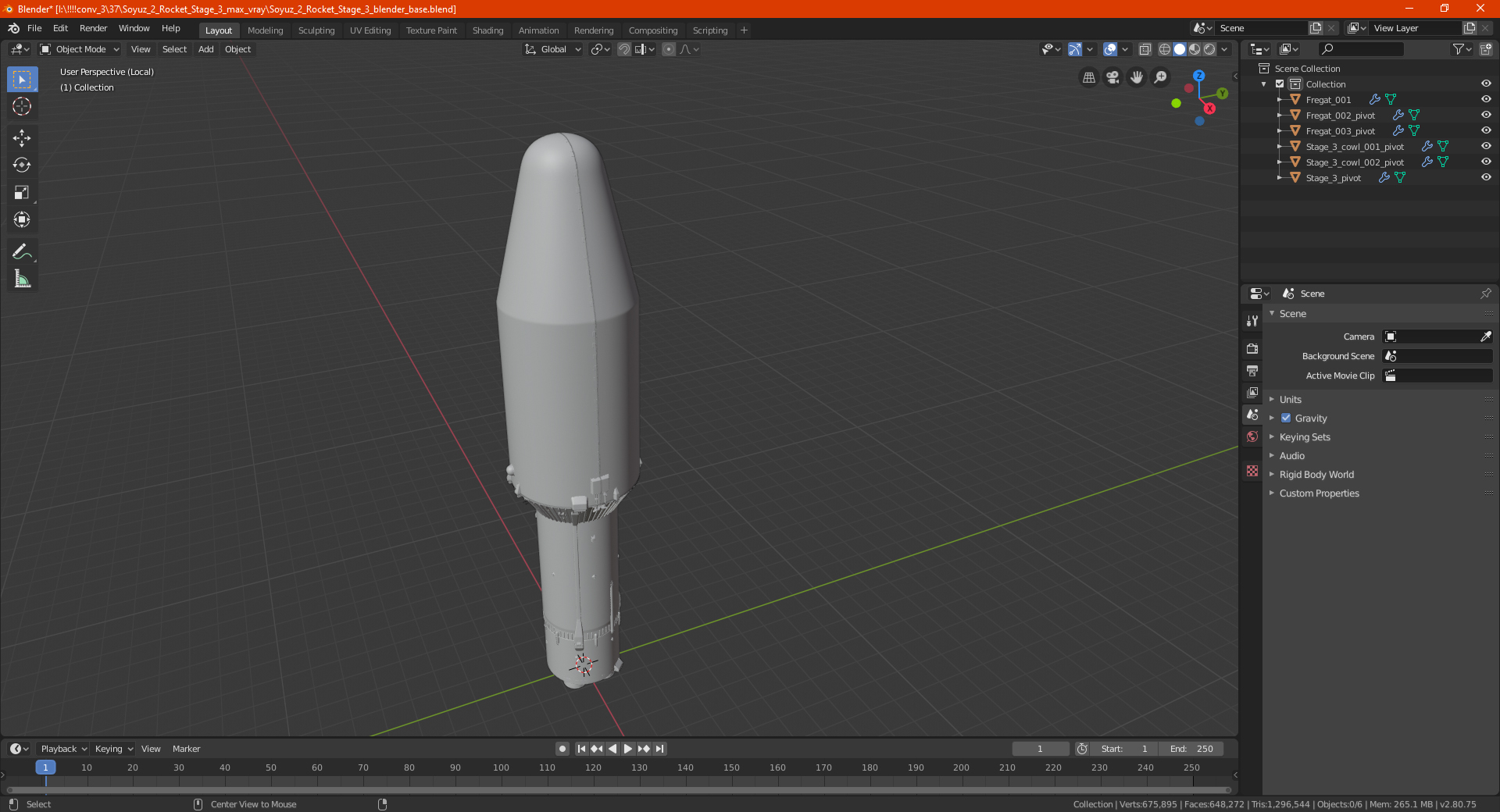 Soyuz 2 Rocket Stage 3 3D