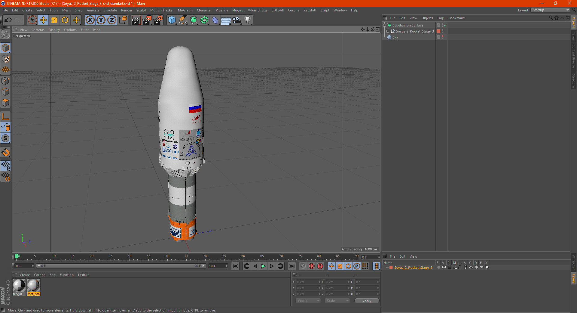 Soyuz 2 Rocket Stage 3 3D