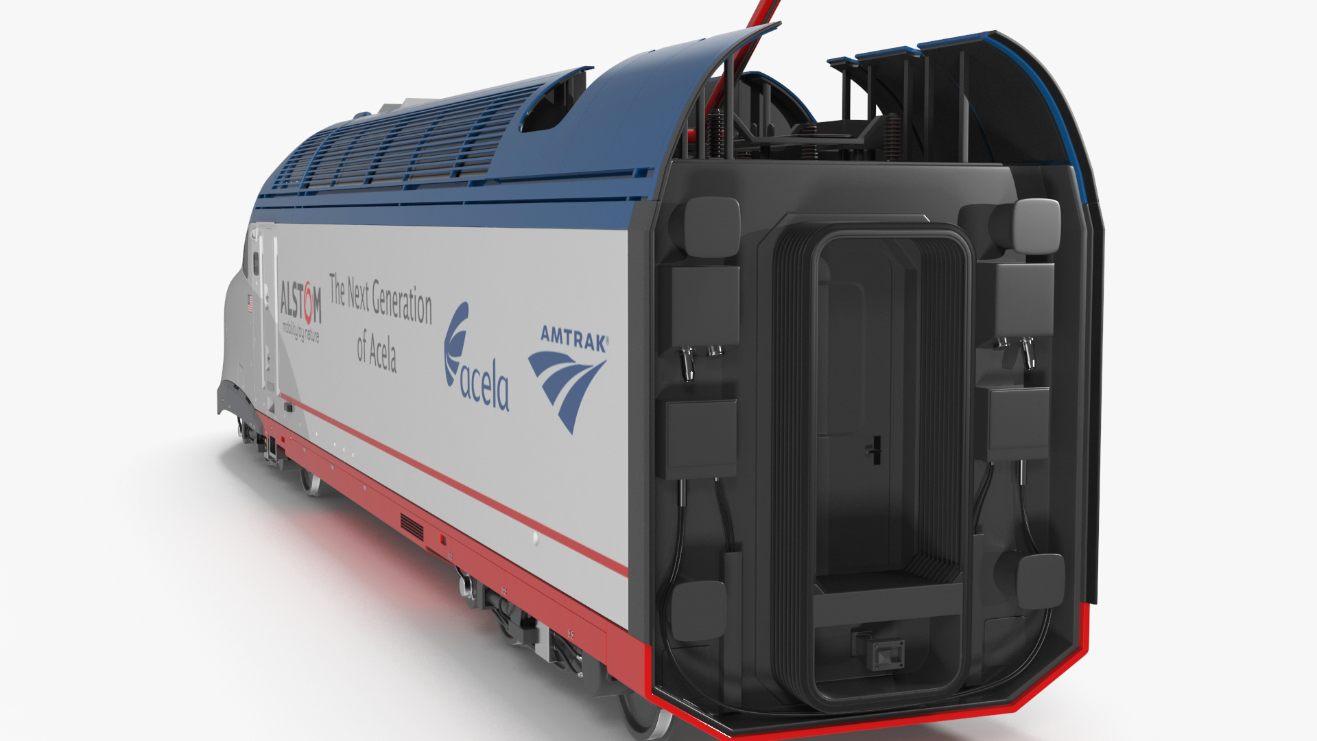 3D model Locomotive Train Amtrak Alstom Avelia Liberty