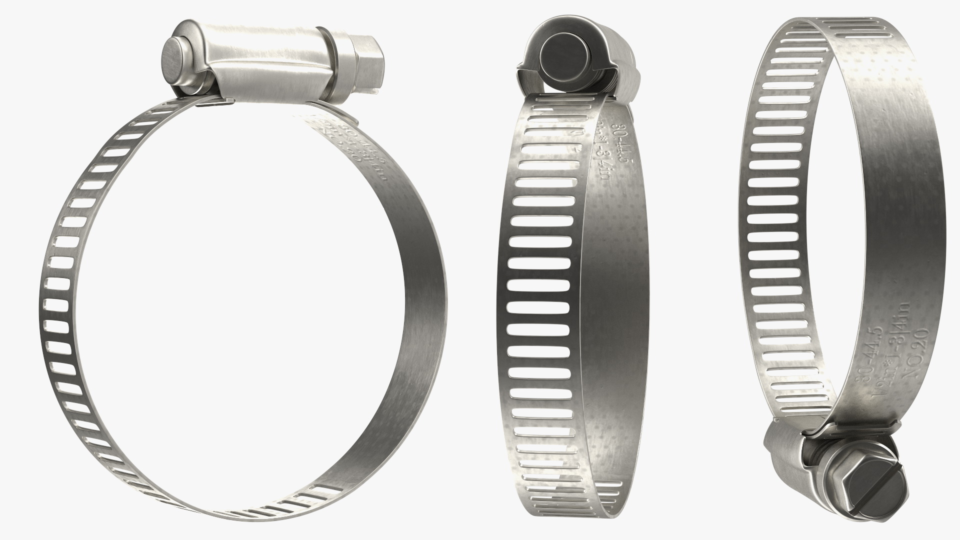 Hose Clamp Stainless Steel 30 44mm 3D model