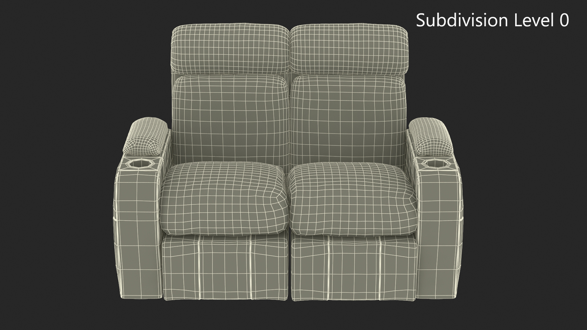 3D model Cinema Armchair Blue