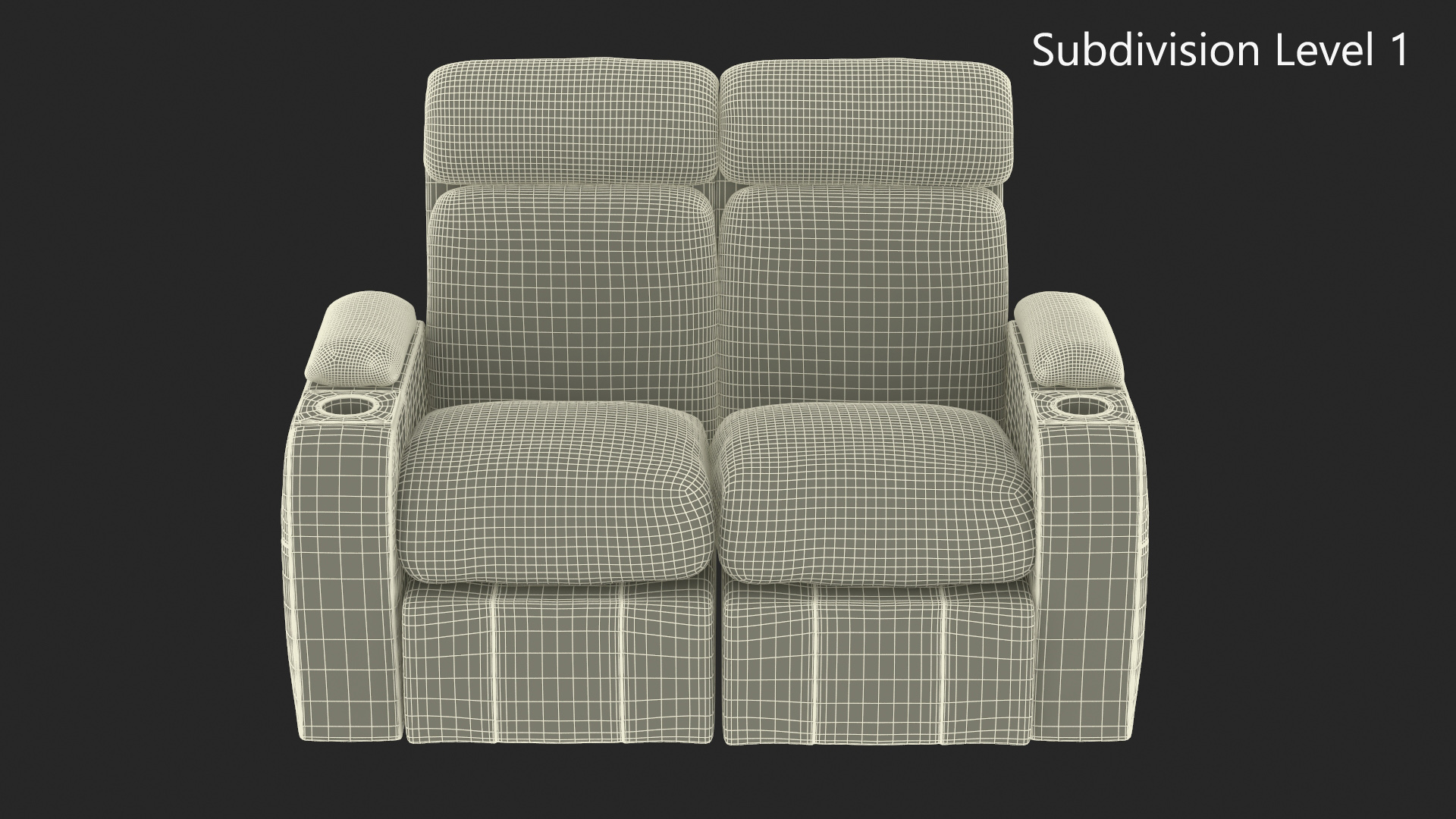 3D model Cinema Armchair Blue