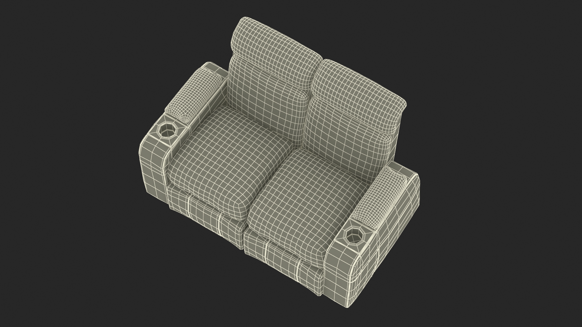 3D model Cinema Armchair Blue